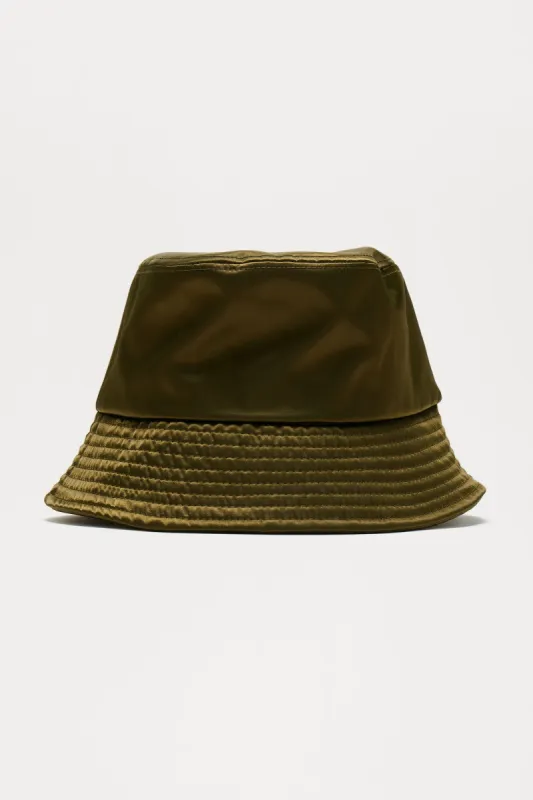 First Act Nylon Bucket Hat - Olive sold by Fashion Nova