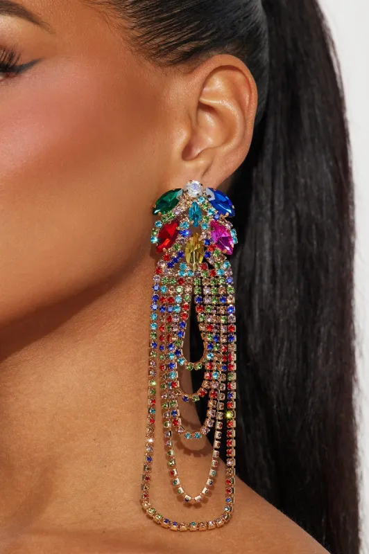 From Rags To Riches Earrings - Multi Color sold by Fashion Nova