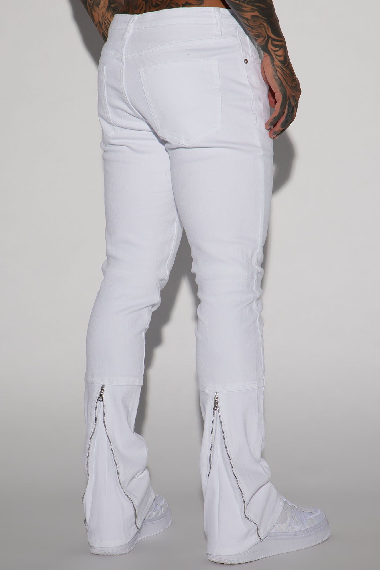 Drop Top Convertible Stacked Skinny Jeans - White sold by Fashion Nova product image thumbnail 5