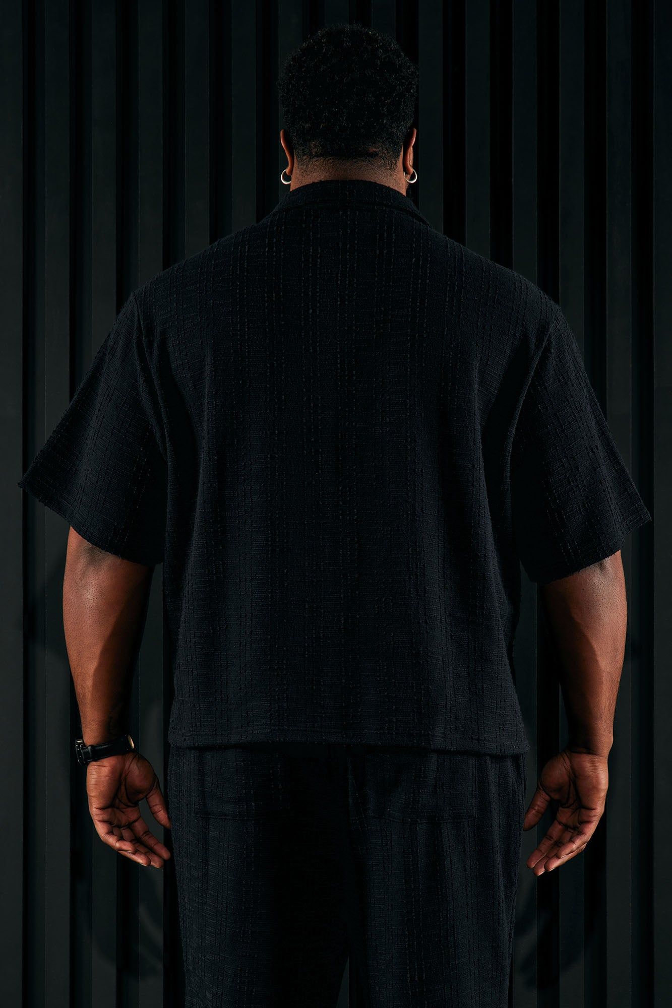 Jordan Textured Button Up Shirt - Black sold by Fashion Nova product image thumbnail 10