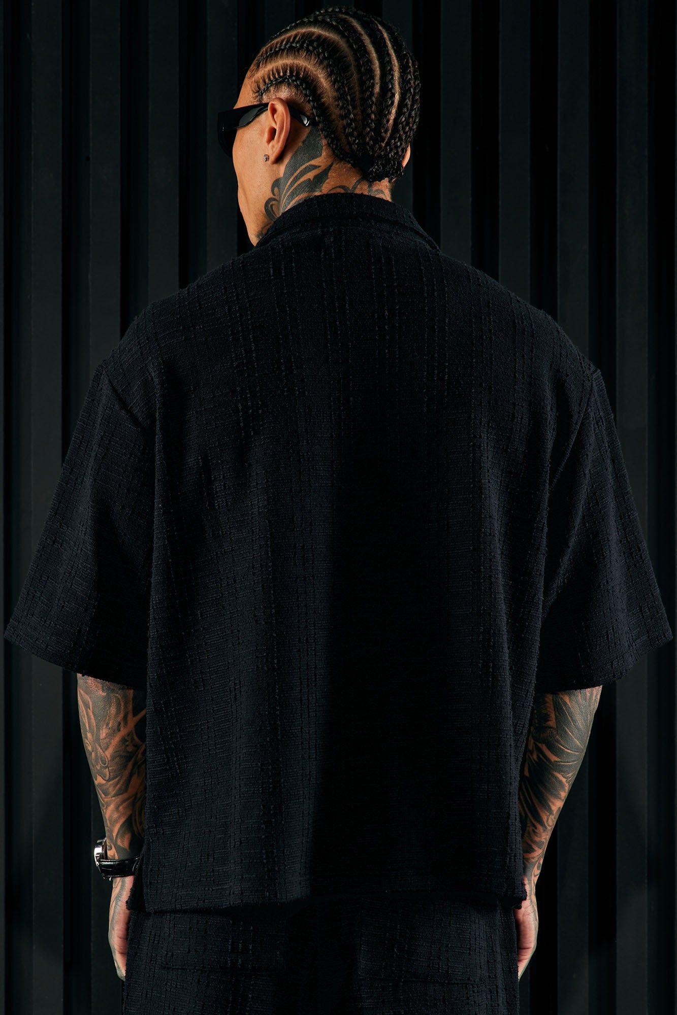 Jordan Textured Button Up Shirt - Black sold by Fashion Nova product image thumbnail 3