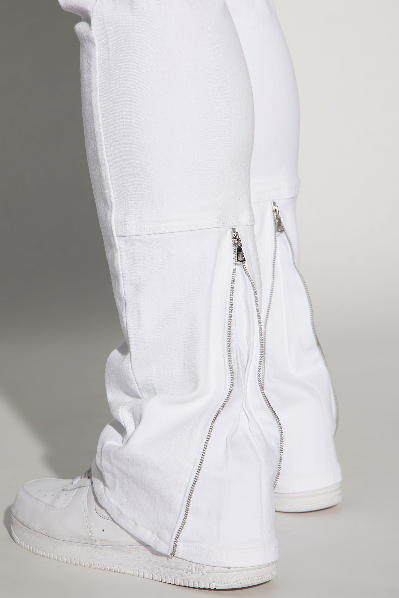 Drop Top Convertible Stacked Skinny Jeans - White sold by Fashion Nova product image thumbnail 7