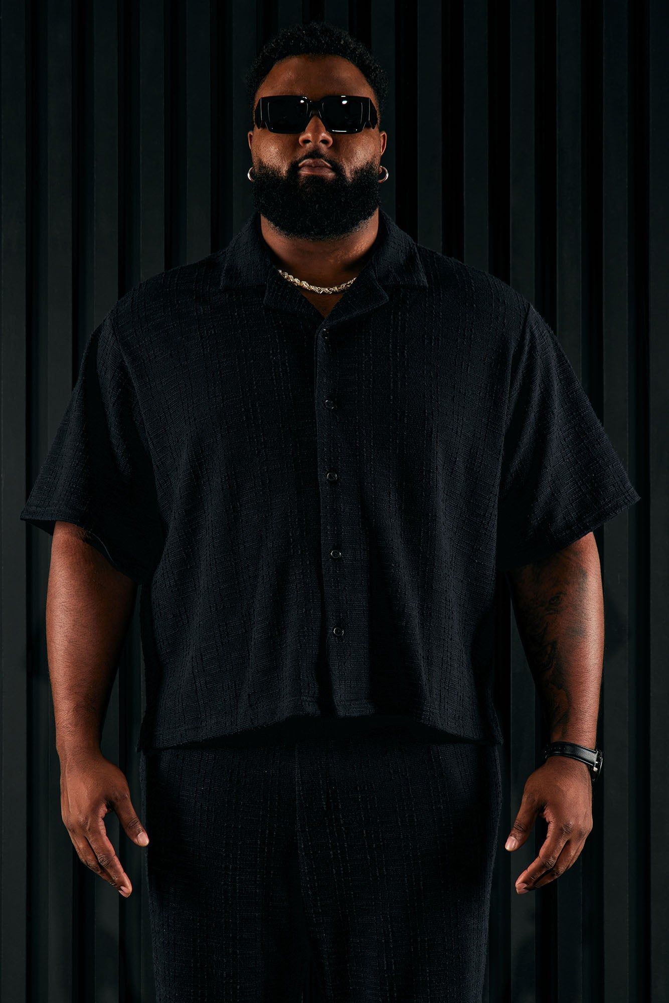 Jordan Textured Button Up Shirt - Black sold by Fashion Nova product image thumbnail 8