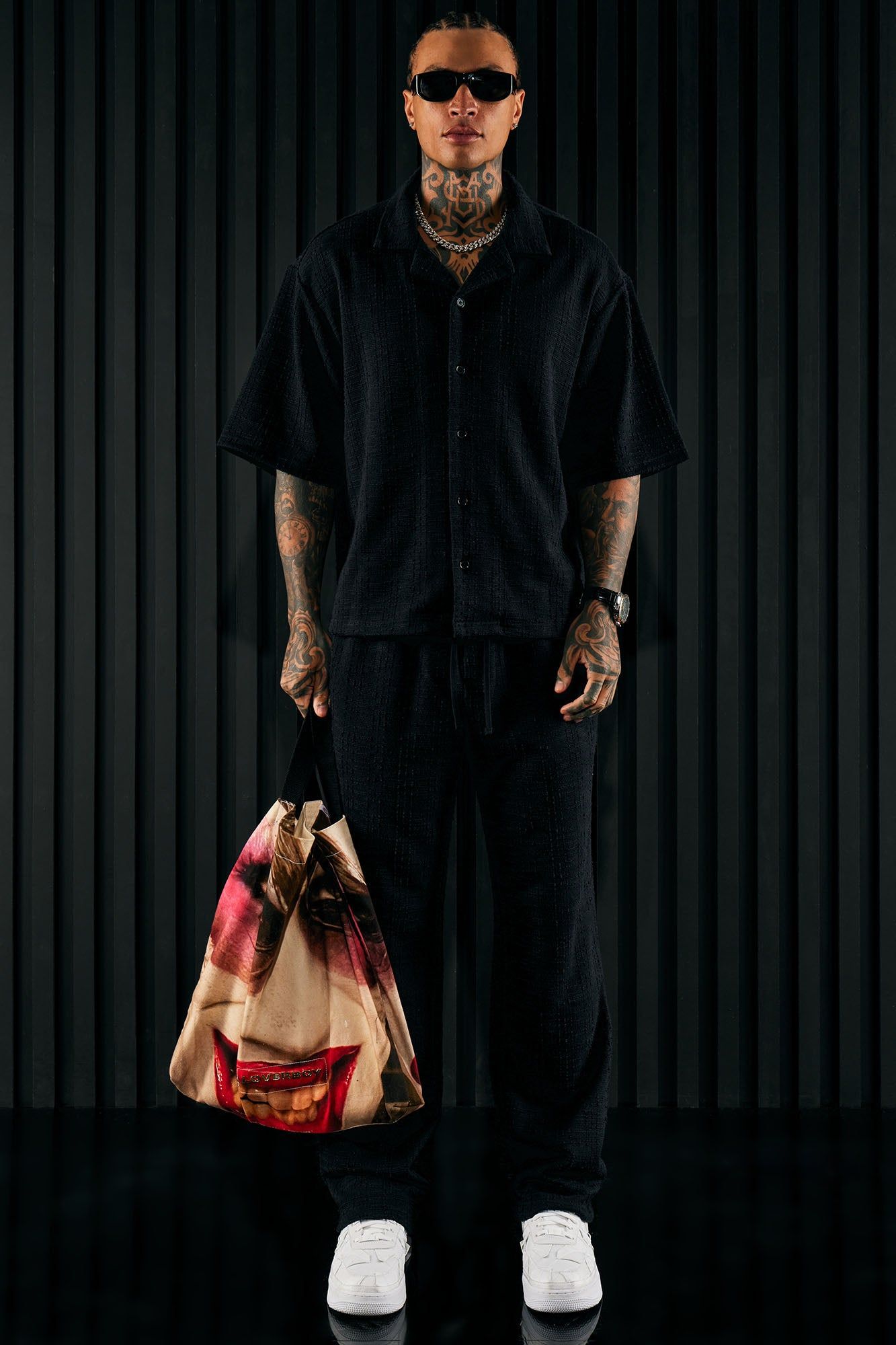 Jordan Textured Button Up Shirt - Black sold by Fashion Nova product image thumbnail 2