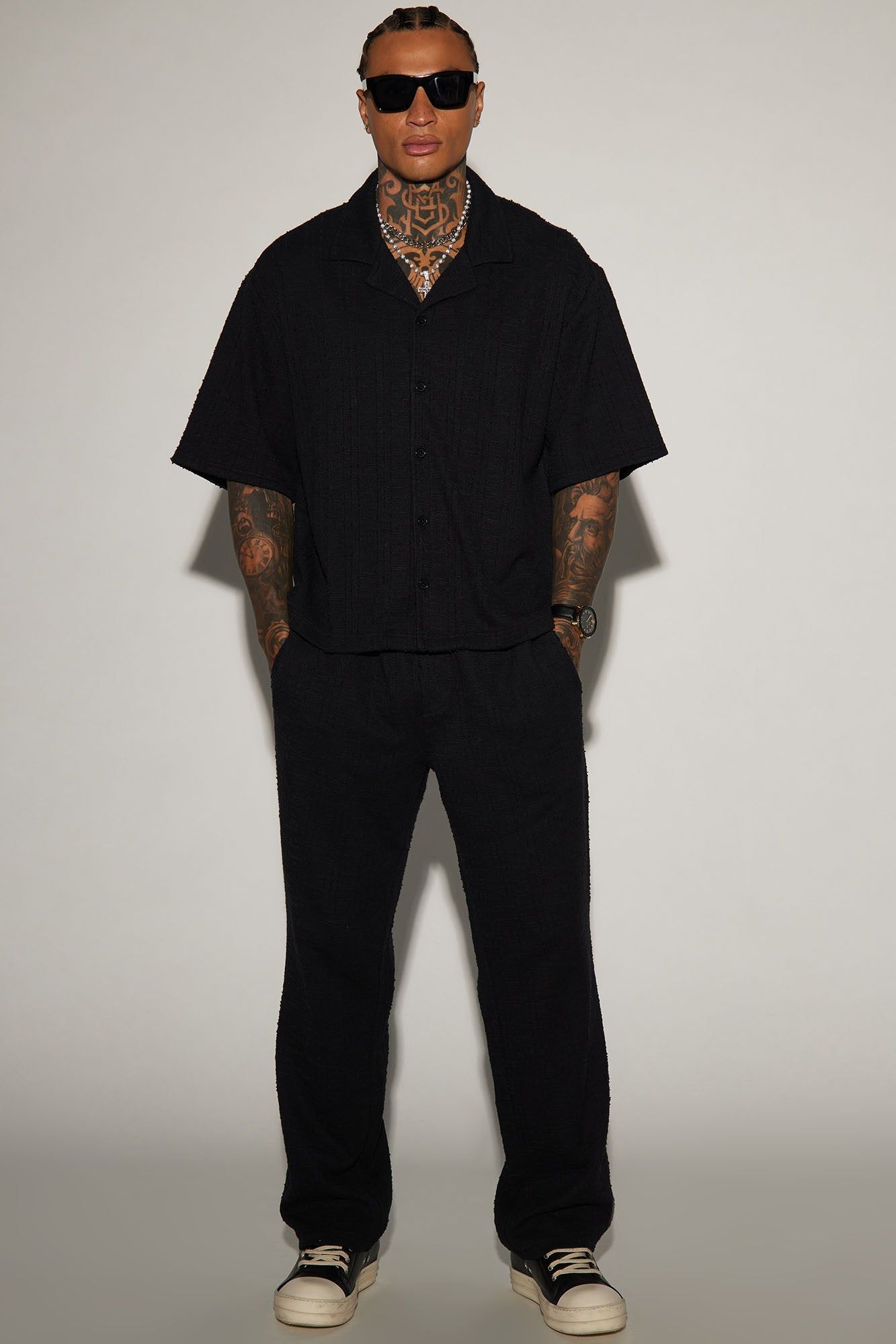 Jordan Textured Button Up Shirt - Black sold by Fashion Nova product image thumbnail 5