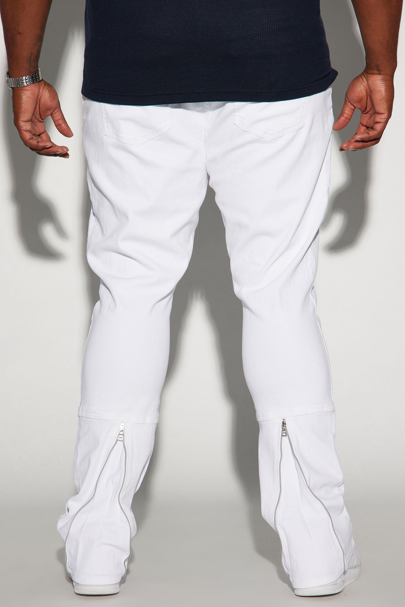 Drop Top Convertible Stacked Skinny Jeans - White sold by Fashion Nova product image thumbnail 8