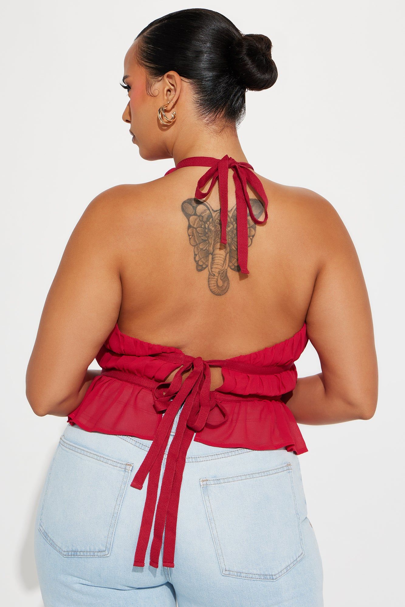 Dainty Dining Halter Top - Red sold by Fashion Nova product image thumbnail 6