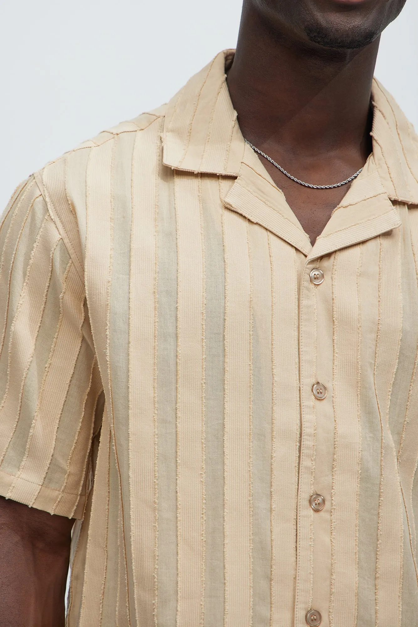 Charles Striped Shirt - Cream sold by Fashion Nova product image thumbnail 3