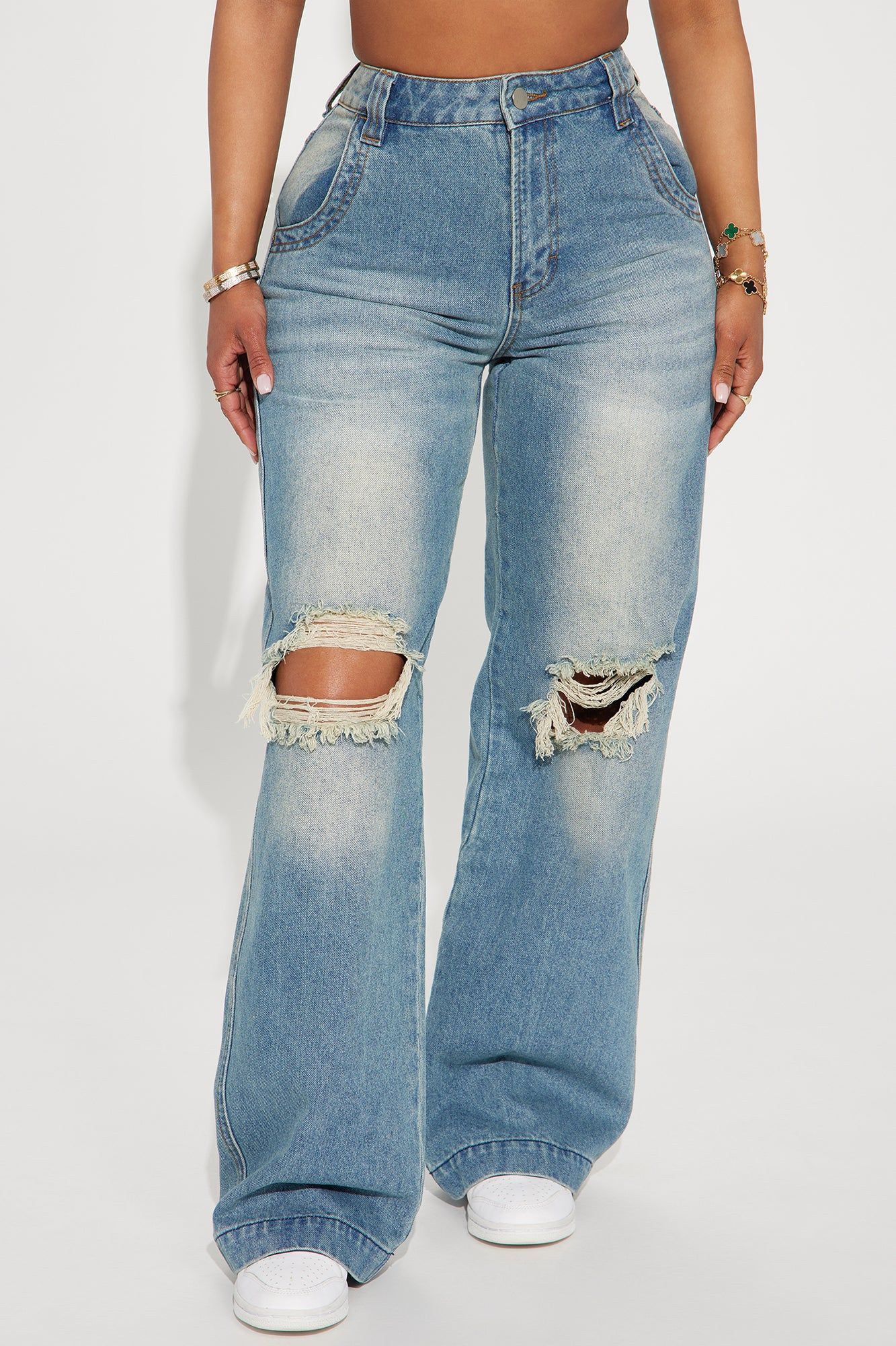 Drew Drop Waist Baggy Jeans - Medium Wash sold by Fashion Nova product image thumbnail 2