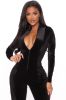Chocolate Dream Velvet Jumpsuit - Black sold by Fashion Nova