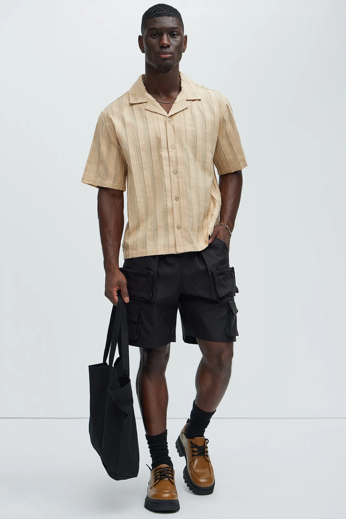 Charles Striped Shirt - Cream sold by Fashion Nova product image thumbnail 2