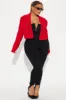 Take The Lead Cropped Blazer - Red sold by Fashion Nova