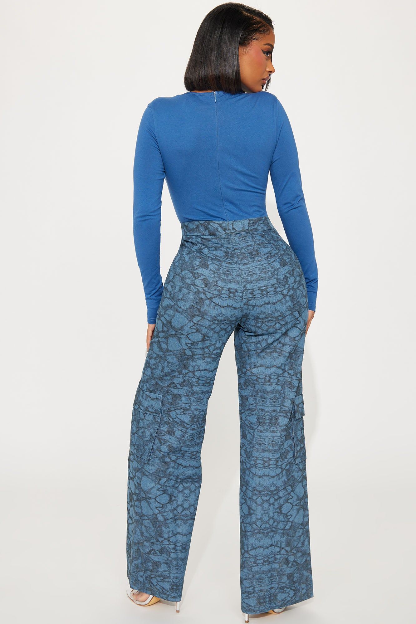 Push The Boundaries Denim Jumpsuit - Blue/combo sold by Fashion Nova product image thumbnail 3