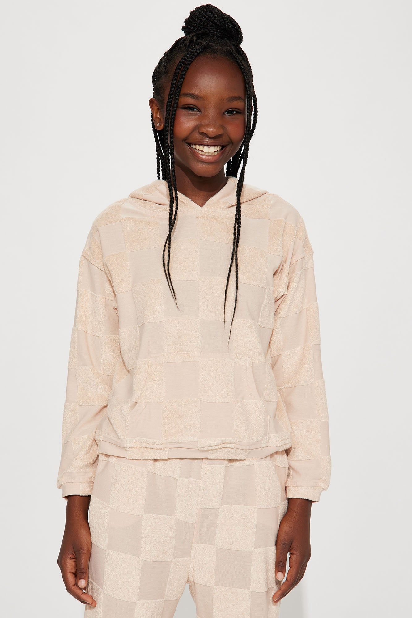 Mini Check Me Out Jogger Set - Taupe sold by Fashion Nova product image thumbnail 2