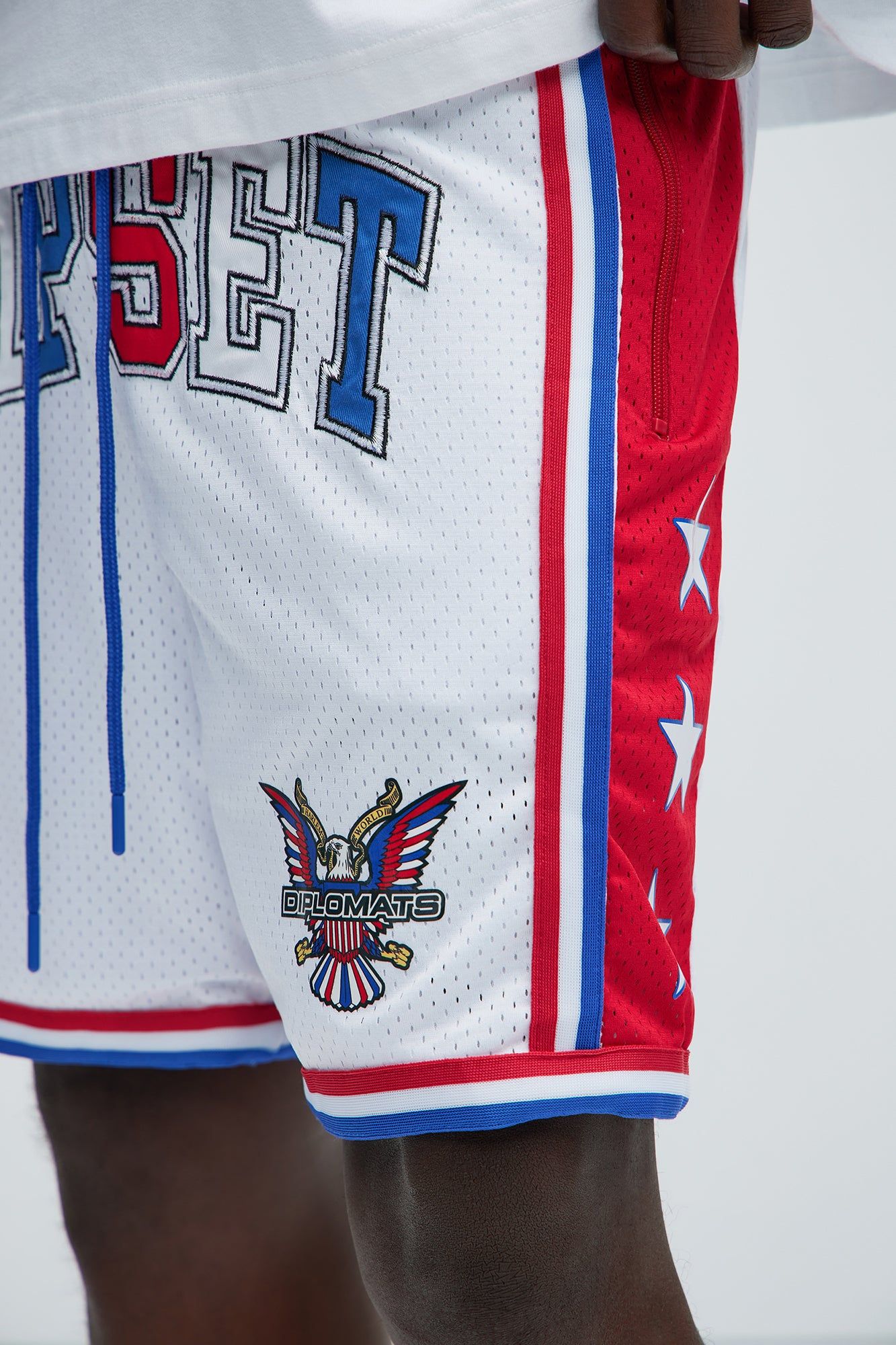Dipset Basketball Shorts - White sold by Fashion Nova product image thumbnail 4