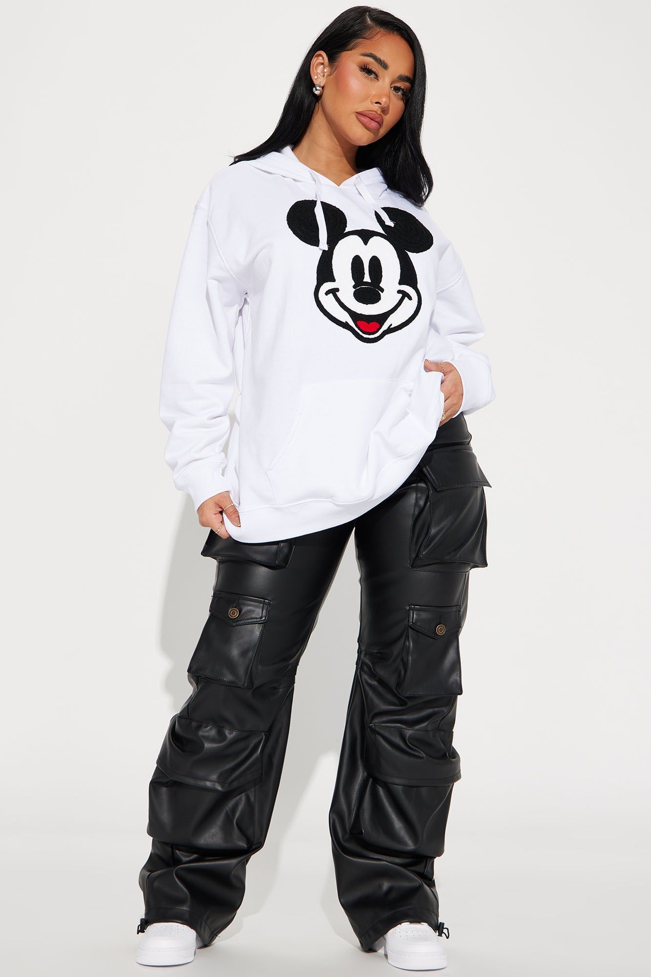 Mickey Mouse Crochet Patch Hoodie - White sold by Fashion Nova product image thumbnail 2
