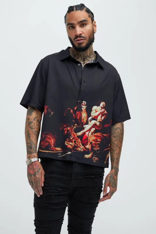 Lions Den Shirt - Black sold by Fashion Nova