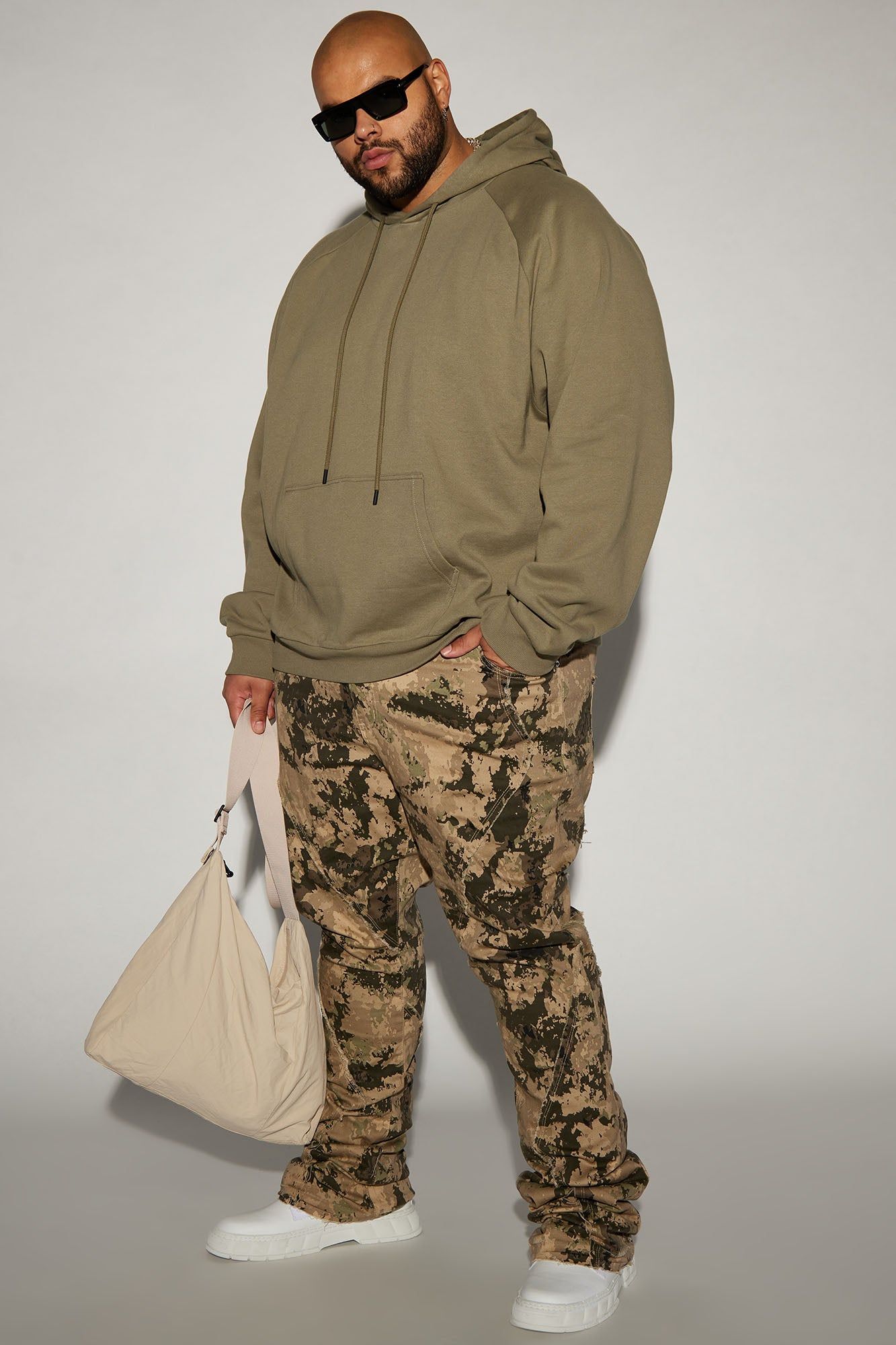 Want To Fray Stacked Skinny Flare Pants - Camouflage sold by Fashion Nova product image thumbnail 6