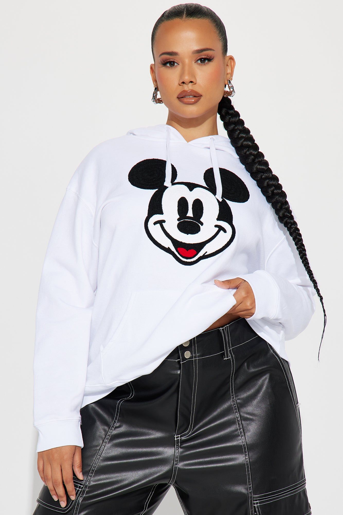 Mickey Mouse Crochet Patch Hoodie - White sold by Fashion Nova product image thumbnail 5