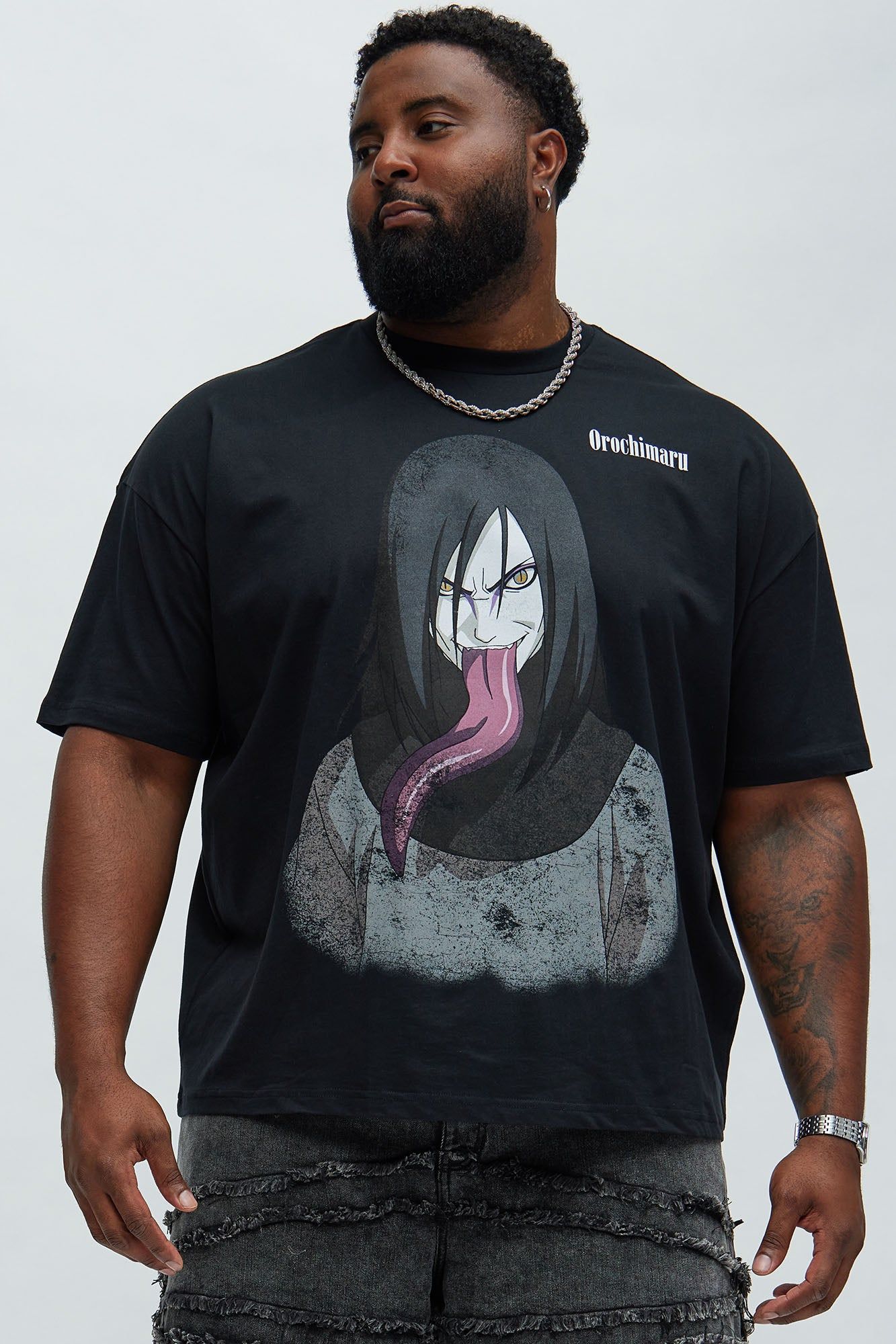 Naruto Orochimaru Oversized Short Sleeve Tee - Black sold by Fashion Nova product image thumbnail 4