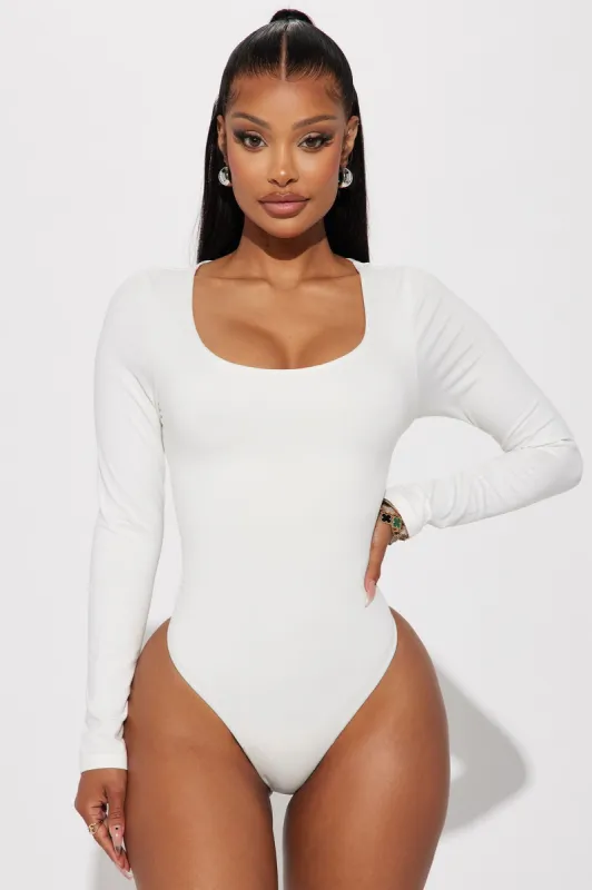 Ari Double Lined Bodysuit - Off White sold by Fashion Nova