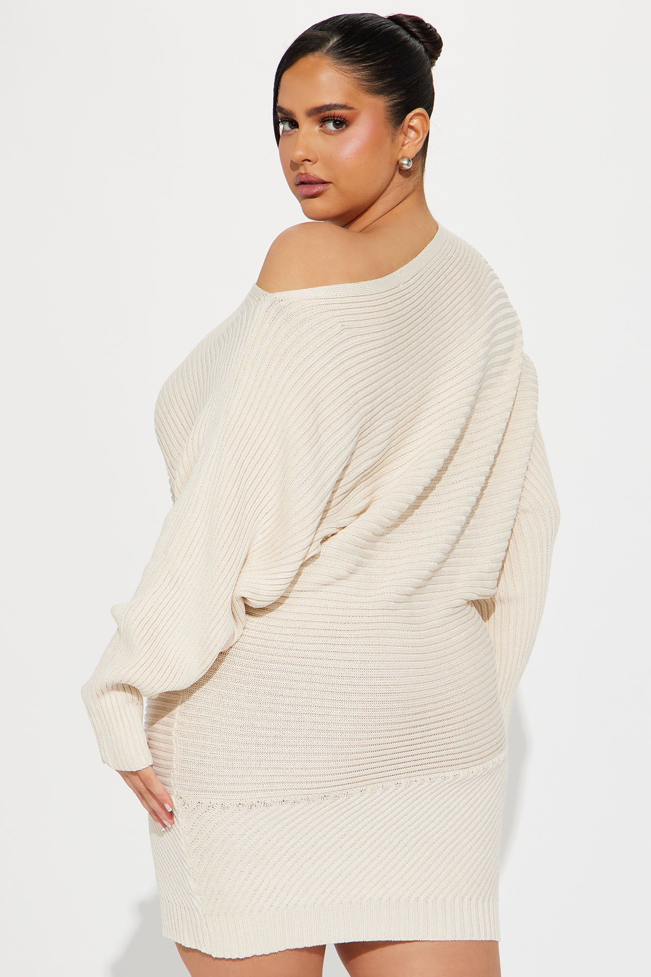 Jasmine Sweater Mini Dress - Cream sold by Fashion Nova product image thumbnail 6
