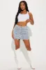 Don't Mess Distressed Denim Mini Skirt - Light Wash sold by Fashion Nova