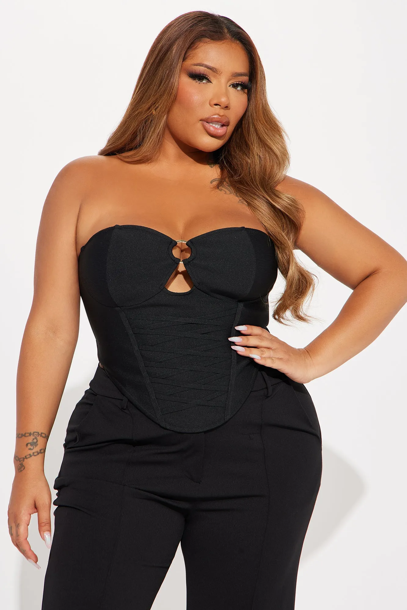 Feelin My Best Bandage Corset Top - Black sold by Fashion Nova product image thumbnail 5