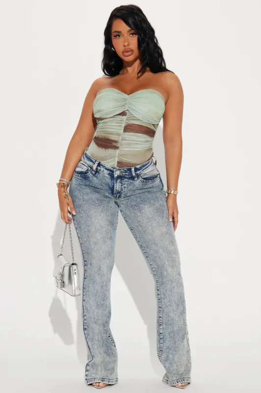 Straight To It Stretch Bootcut Jeans - Vintage Wash sold by Fashion Nova