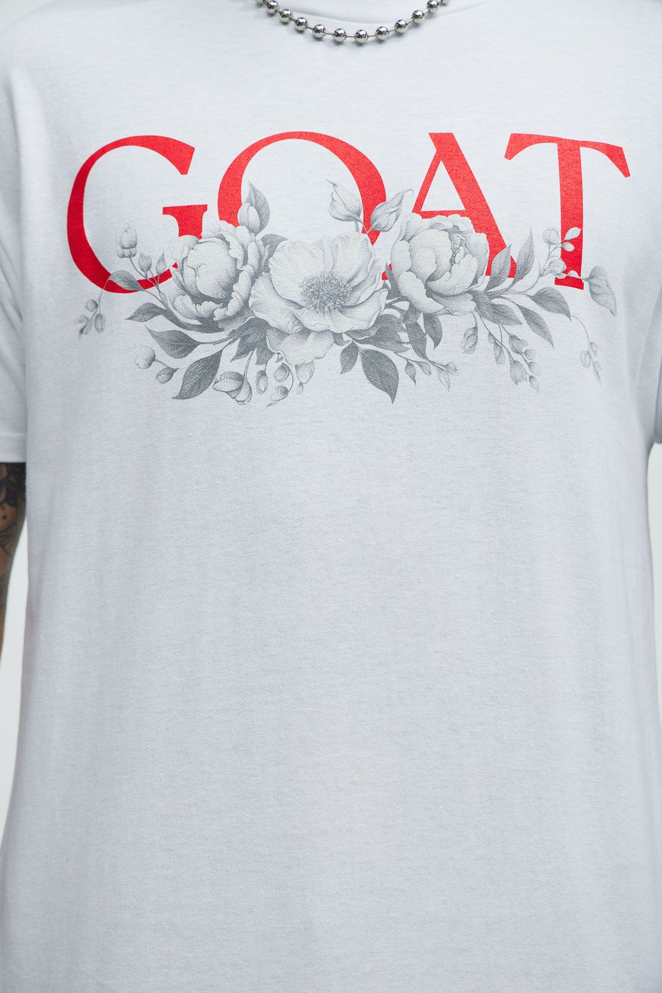 Give Me My Flowers GOAT Short Sleeve Tee - White sold by Fashion Nova product image thumbnail 3