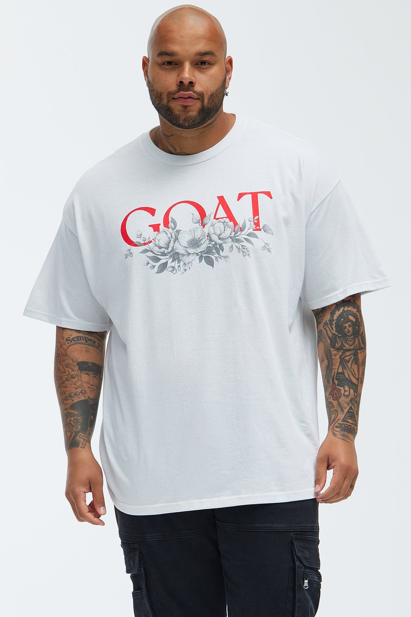 Give Me My Flowers GOAT Short Sleeve Tee - White sold by Fashion Nova product image thumbnail 4