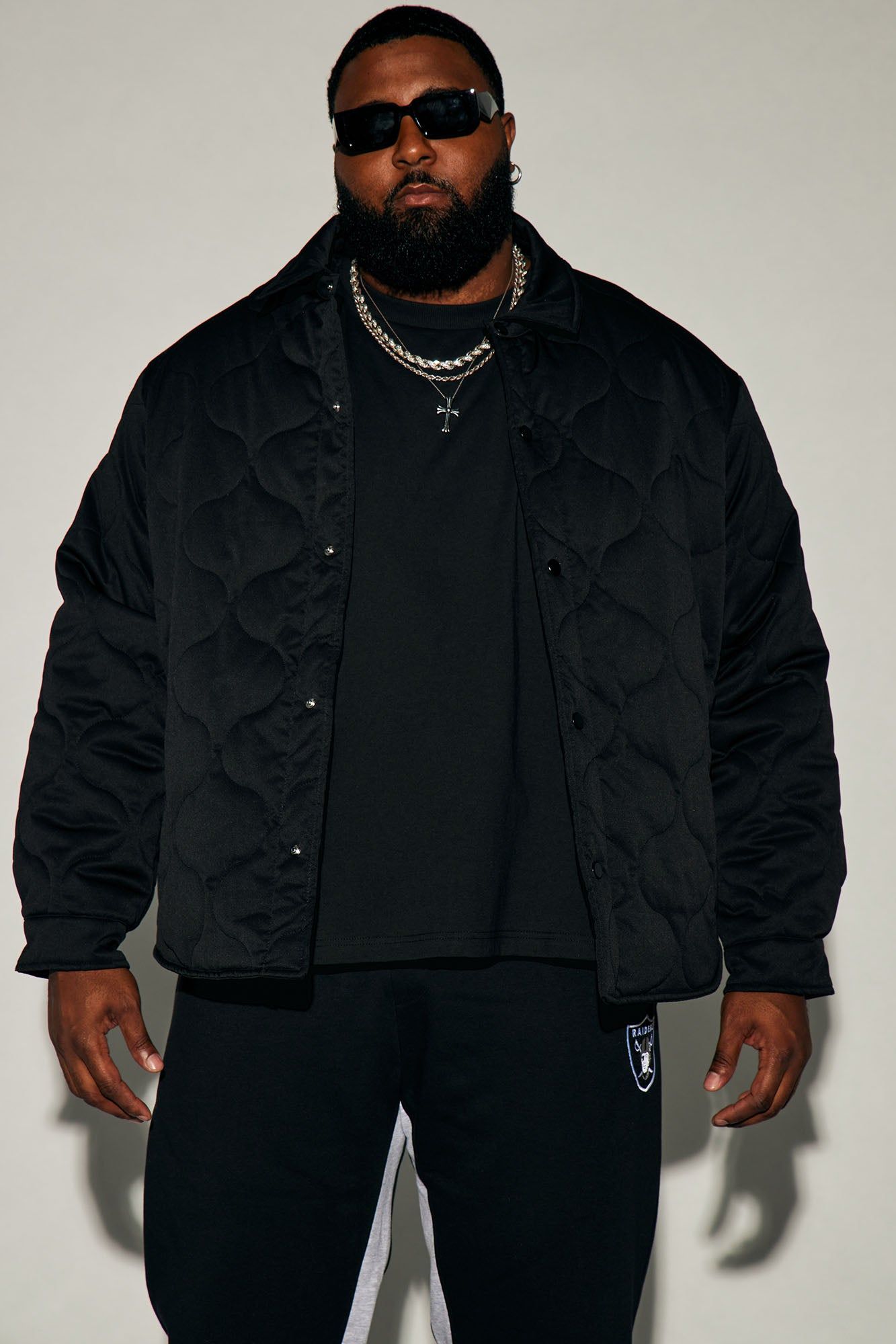 Making Progress Quilted Shacket - Black sold by Fashion Nova product image thumbnail 4