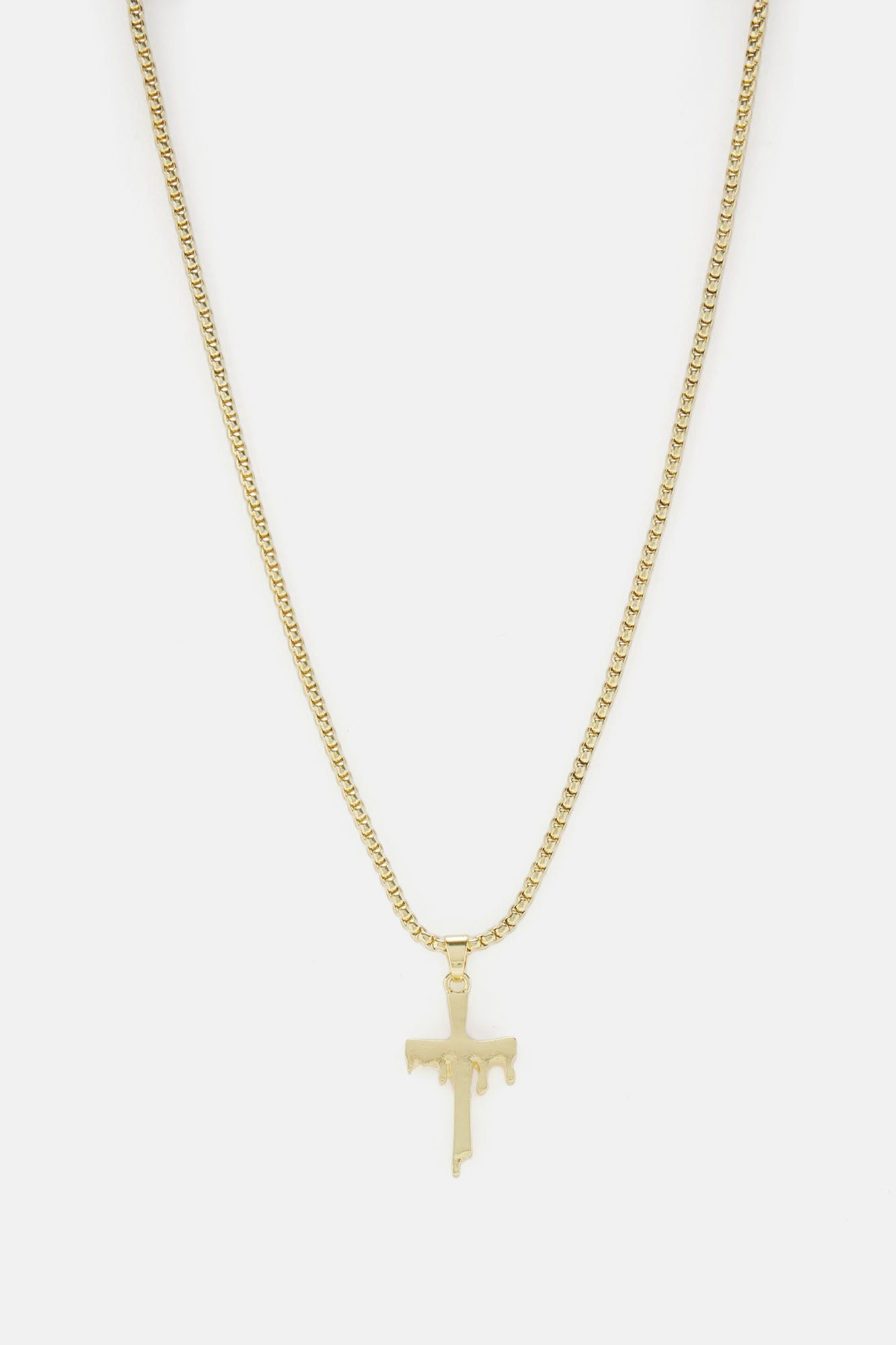 Drippin' Cross Chain Necklace - Gold sold by Fashion Nova product image thumbnail 2