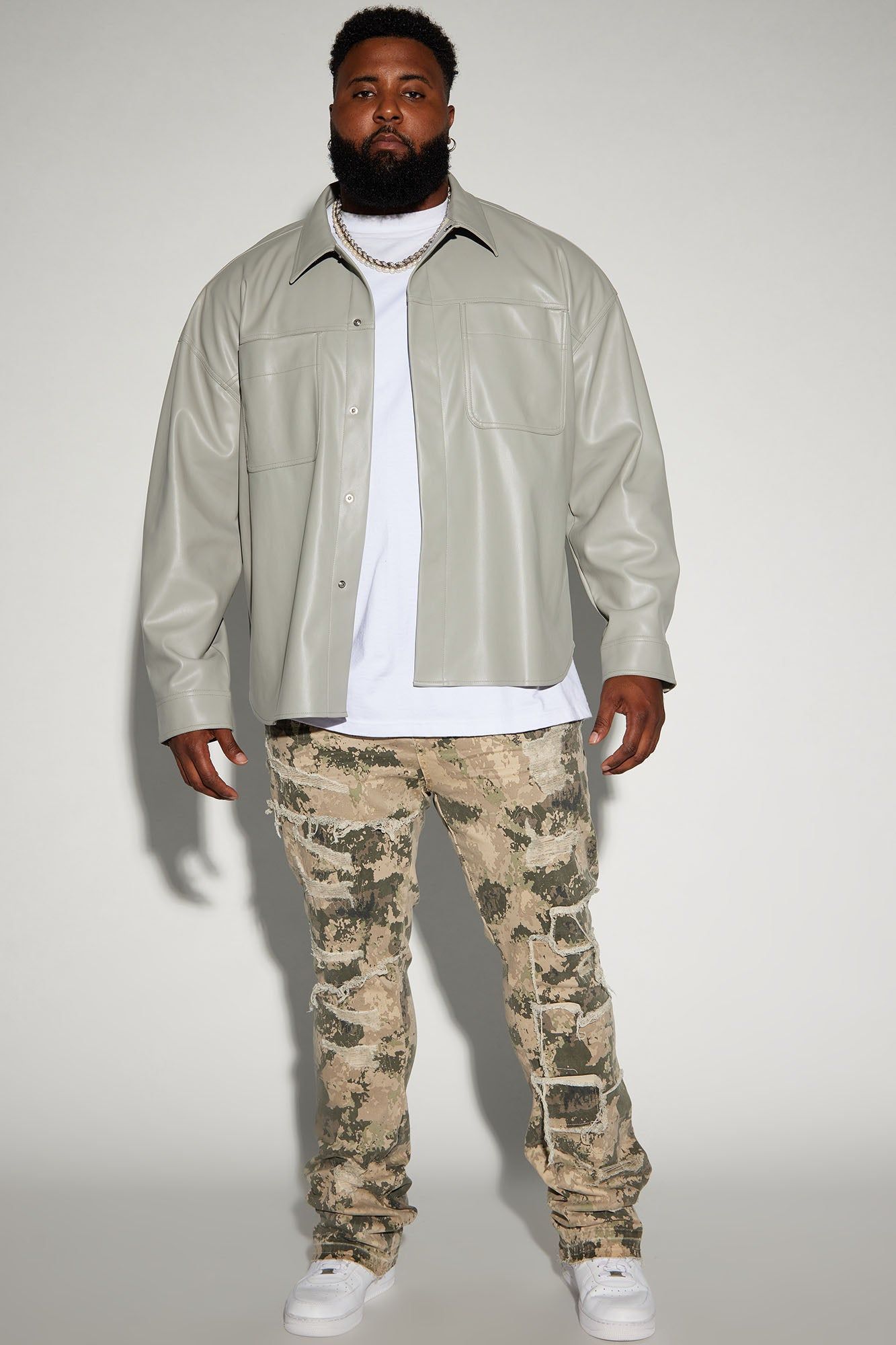 At The Moment Stacked Skinny Flare Pants - Green/combo sold by Fashion Nova product image thumbnail 6