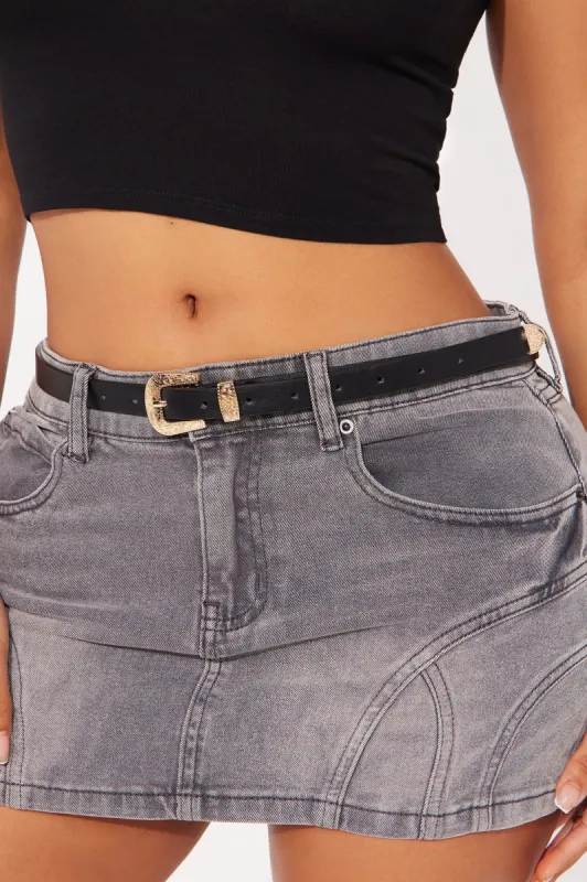 From Day To Night Trio Belt Set - Black sold by Fashion Nova