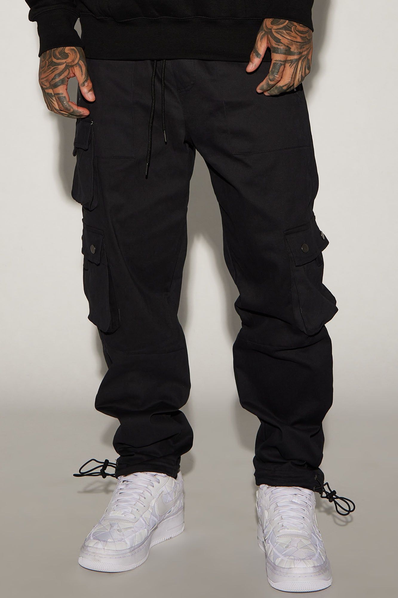 Roaming Twill Cargo Pants - Black sold by Fashion Nova