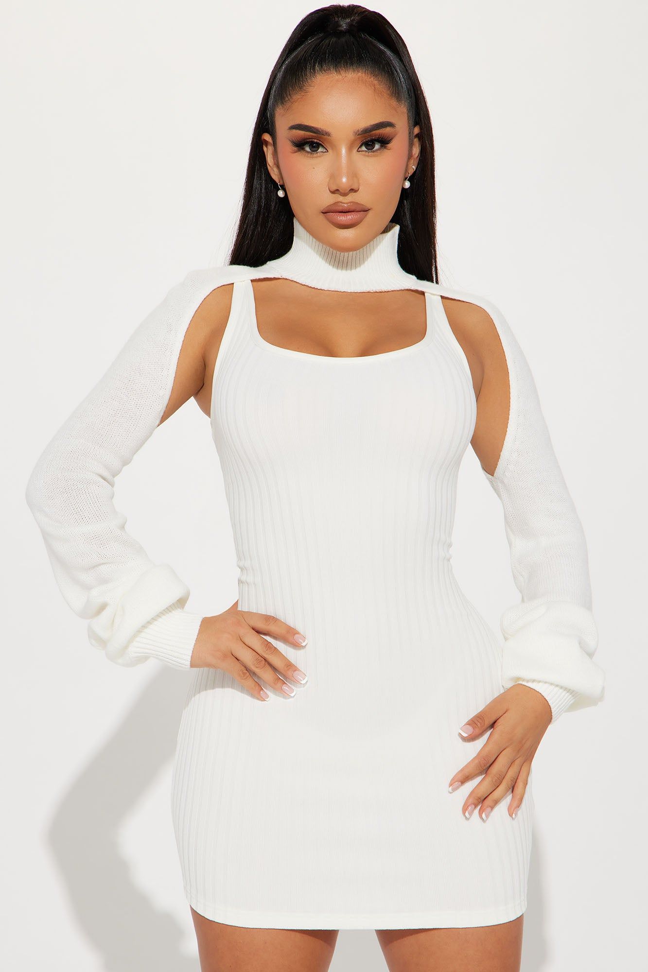 Shiloh Bandage Mini Dress - White sold by Fashion Nova