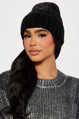 Not So Cold Beanie Hat - Black sold by Fashion Nova
