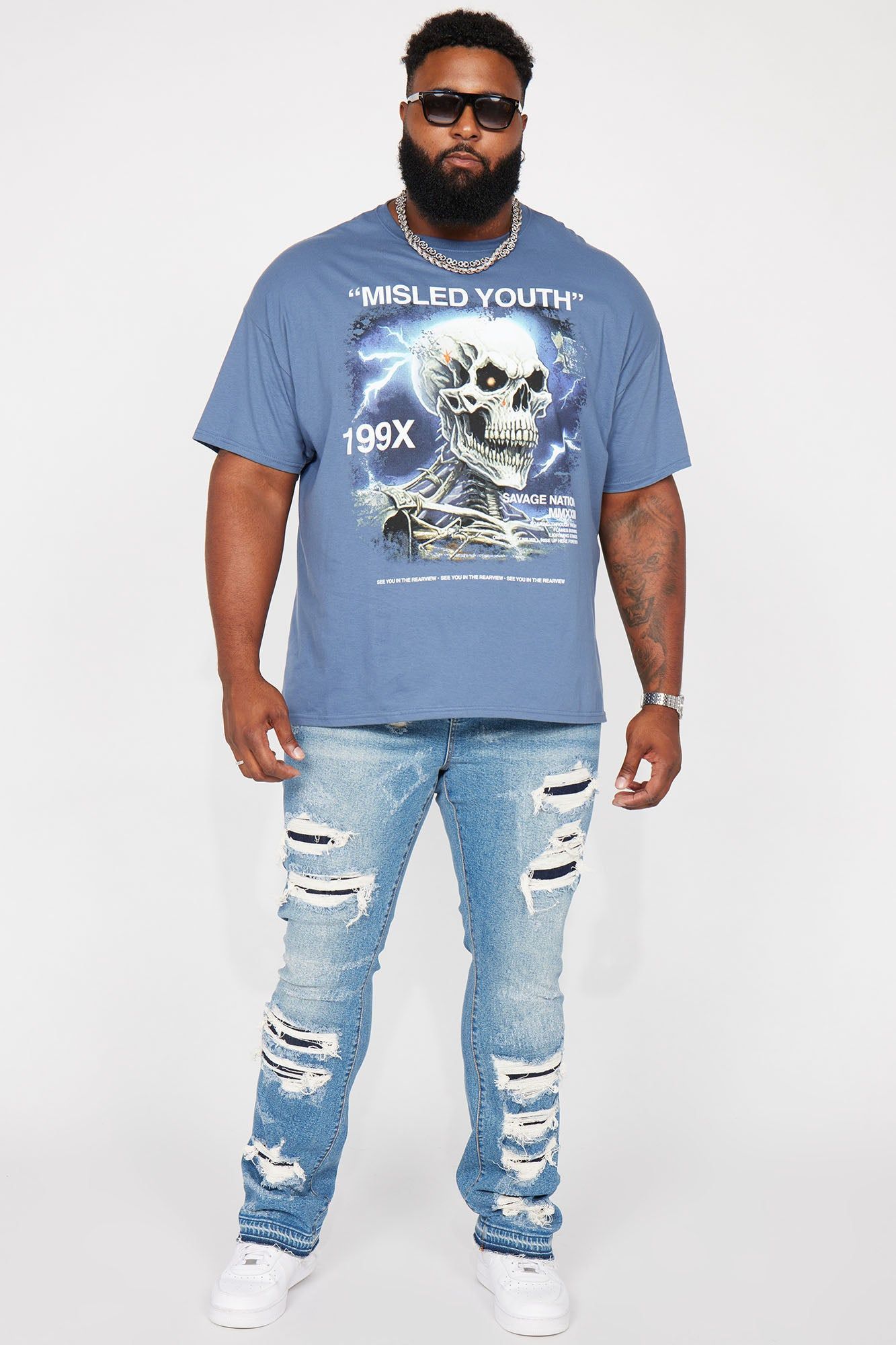 Cuff Me Stacked Skinny Flared Jeans - Medium Wash sold by Fashion Nova product image thumbnail 6
