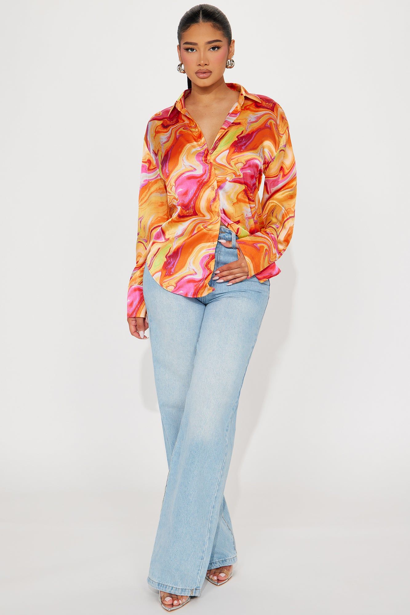 In The Summer Shirt - Orange/combo sold by Fashion Nova product image thumbnail 2