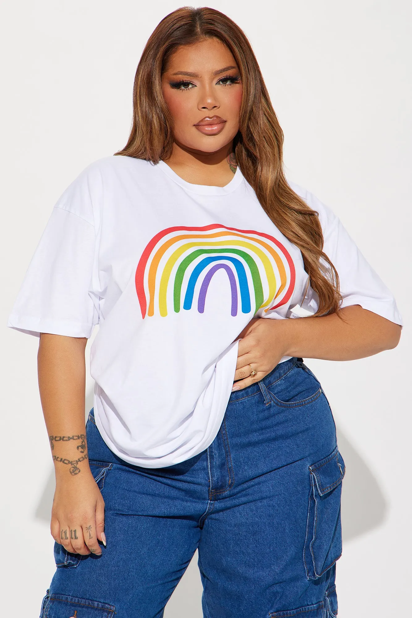 No Rain No Rainbow Pride Tee - White sold by Fashion Nova product image thumbnail 4