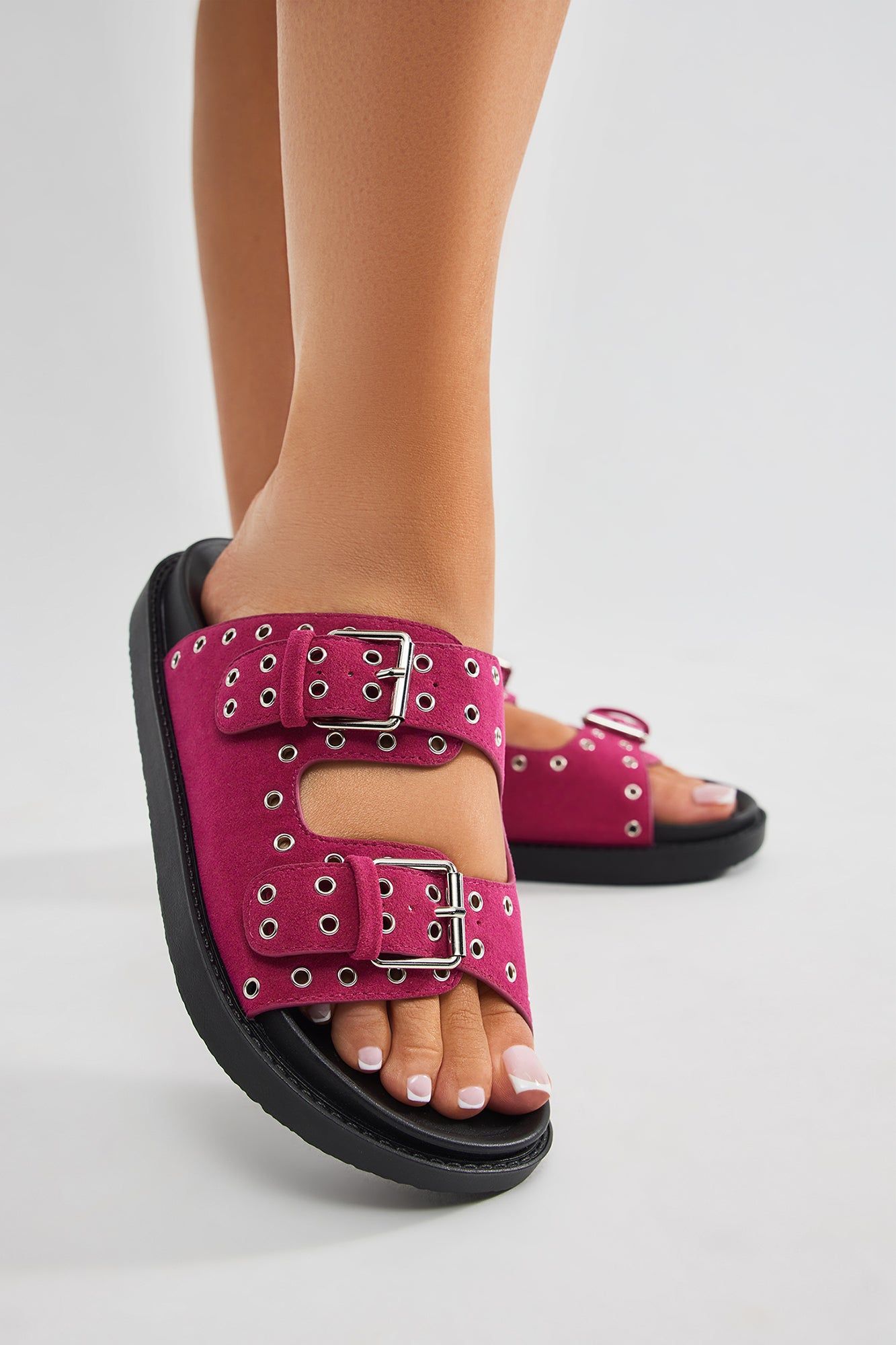 Living On The Edge Slides - Pink sold by Fashion Nova