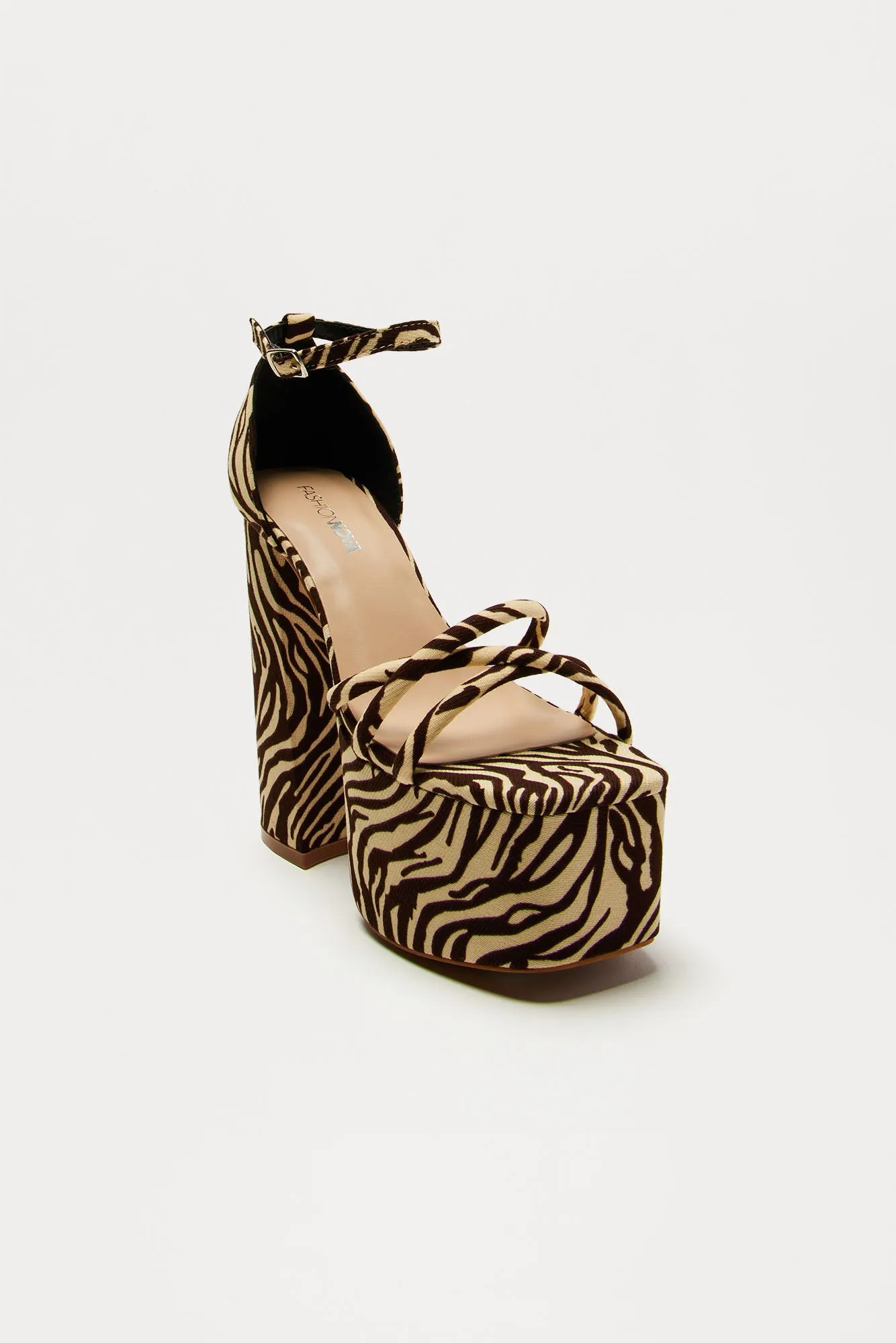 Do Right By You Platform Heels - Brown/combo sold by Fashion Nova product image thumbnail 3