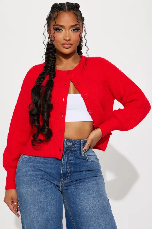 Weekend Getaway Cardigan - Red sold by Fashion Nova