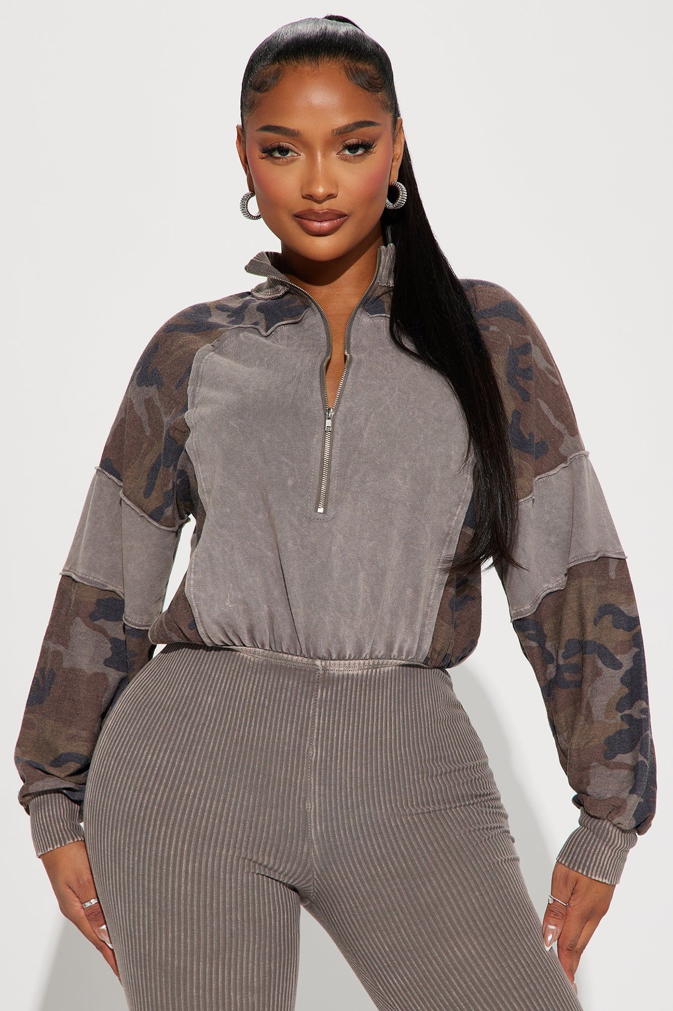 A Whole Vibe Jumpsuit - Mocha/combo sold by Fashion Nova product image thumbnail 2