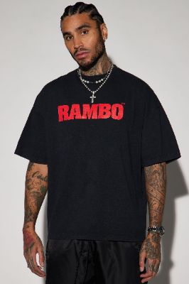 Rambo Short Sleeve Tee - Black sold by Fashion Nova