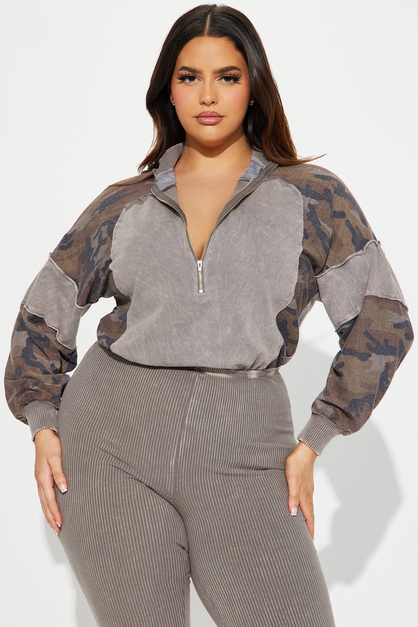 A Whole Vibe Jumpsuit - Mocha/combo sold by Fashion Nova product image thumbnail 5