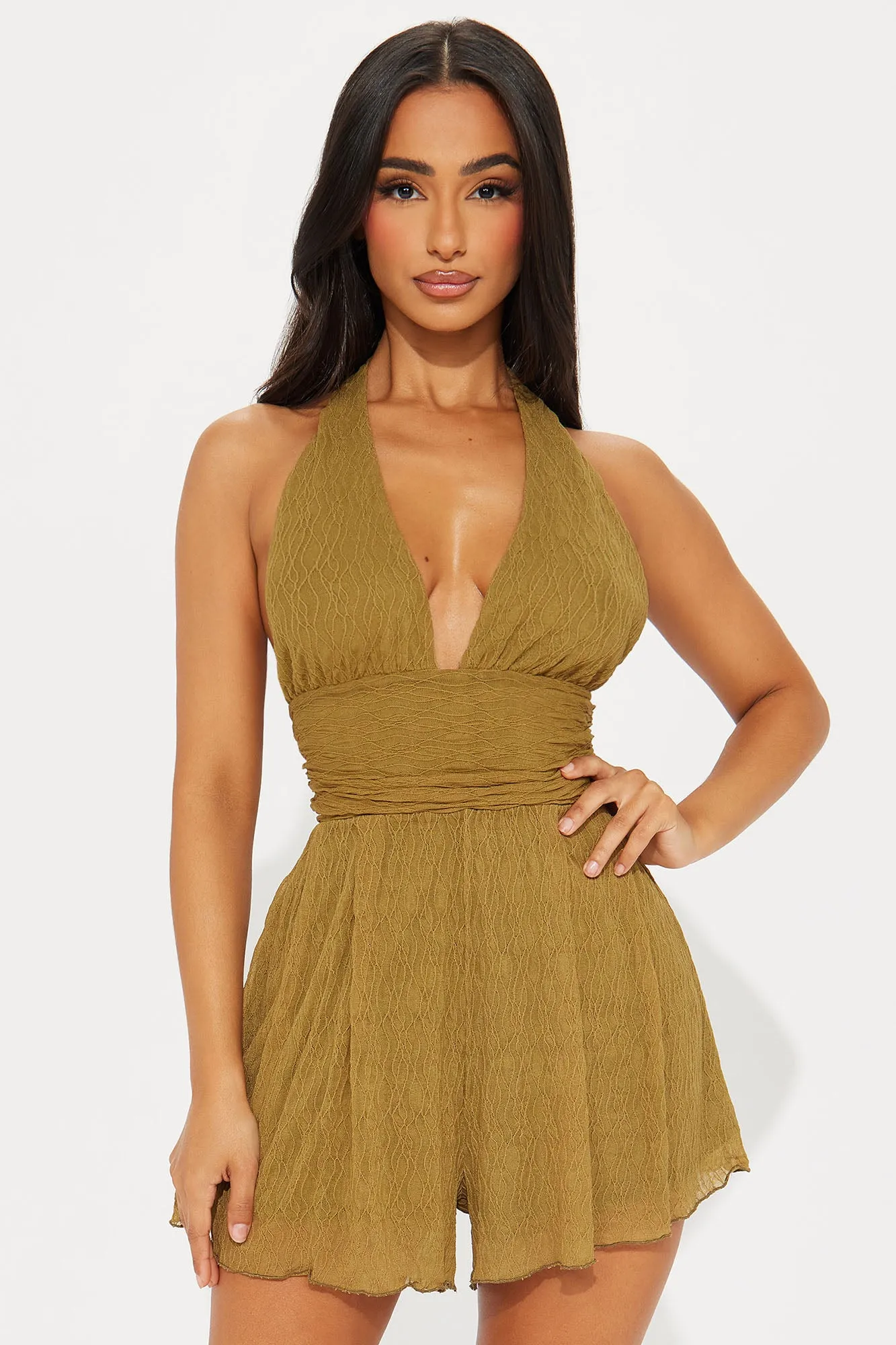 Take Me There Romper - Olive sold by Fashion Nova product image thumbnail 2