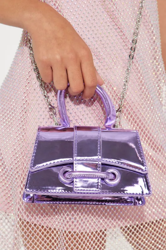 Mini You So Fancy Crossbody Bag - Purple sold by Fashion Nova