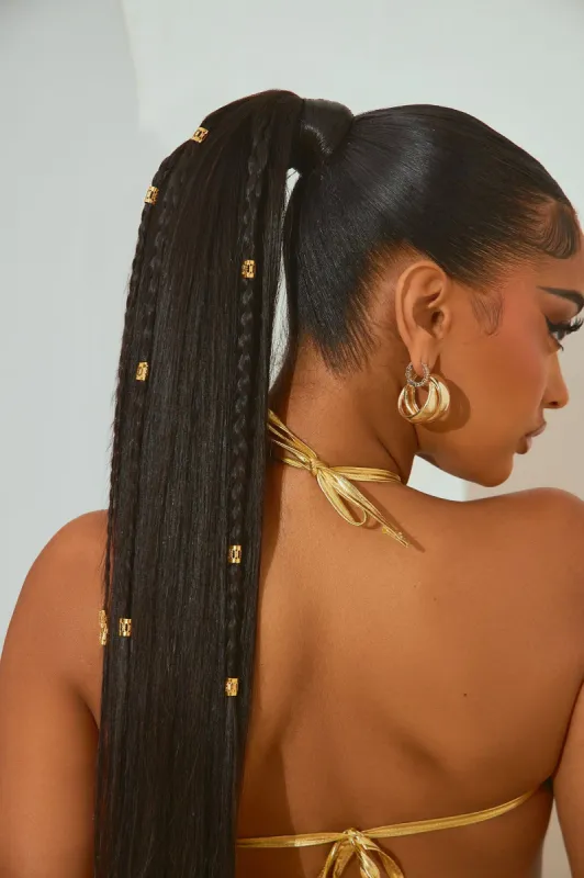 Tropical Wanderlust Hair Ring Set - Gold sold by Fashion Nova